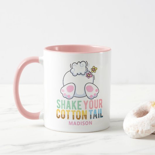 Schütteln Sie Ihren Cotton-Schwanz Niedlich Osterb Tasse (Mit Donut)