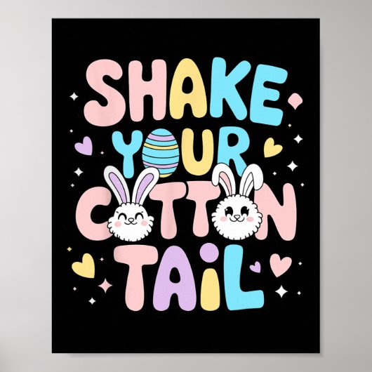 Schütteln Sie Ihren Cotton Schwanz Niedlich Ostern Poster (Vorne)