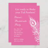 Schütteln Sie Ihren Schwanz Feathers Bachelorette Einladung (Vorne/Hinten)