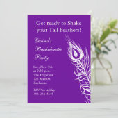Schütteln Sie Ihren Schwanz Feathers Bachelorette  Einladung (Stehend Vorderseite)