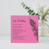 Schütteln Sie Ihren Schwanz Feathers Birthday Invi Einladung (Stehend Vorderseite)