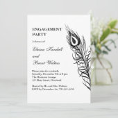 Schütteln Sie Ihren Schwanz Feathers Engagement Pa Einladung (Stehend Vorderseite)