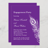 Schütteln Sie Ihren Schwanz Feathers Engagement Pa Einladung (Vorne/Hinten)