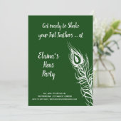 Schütteln Sie Ihren Schwanz Feathers Hens Party Sm Einladung (Stehend Vorderseite)
