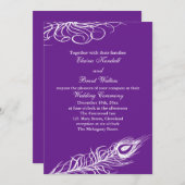 Schütteln Sie Ihren Schwanz Feathers Hochzeit Einl Einladung (Vorne/Hinten)