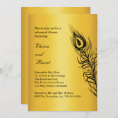 Schütteln Sie Ihren Schwanz Feathers Probe Dinner Einladung (Vorne/Hinten)