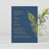 Schütteln Sie Ihren Schwanz Feathers Probe Dinner Einladung (Stehend Vorderseite)