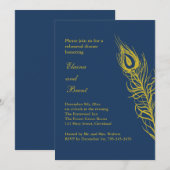 Schütteln Sie Ihren Schwanz Feathers Probe Dinner Einladung (Vorne/Hinten)