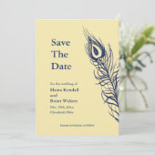 Schütteln Sie Ihren Schwanz Feathers Save the Date (Stehend Vorderseite)