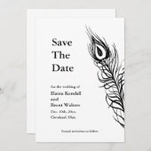 Schütteln Sie Ihren Schwanz Feathers Save the Date (Vorne/Hinten)