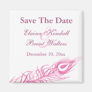 Schütteln Sie Ihren Schwanz Feathers Save the Date Magnet