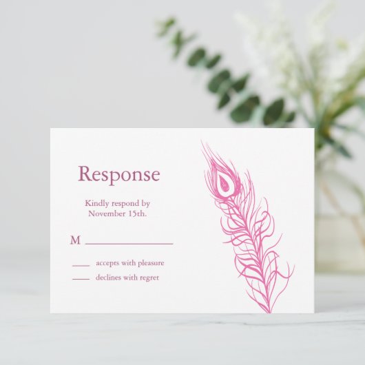 Schütteln Sie Ihren Schwanz Feathers UAWG 1 (Fuchs RSVP Karte (Stehend Vorderseite)