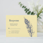 Schütteln Sie Ihren Schwanz Feathers UAWG (gelb) RSVP Karte (Stehend Vorderseite)