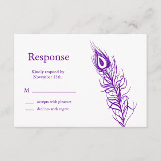 Schütteln Sie Ihren Schwanz Feathers UAWG (violett RSVP Karte