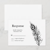 Schütteln Sie Ihren Schwanz Feathers UAWG (weiß) RSVP Karte (Vorne/Hinten)