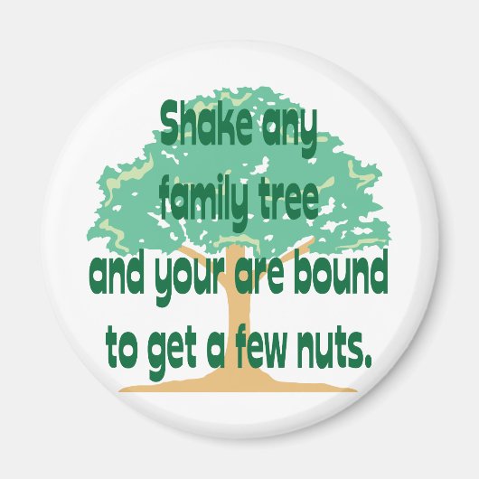 Schütteln Sie jeden Familienbaum Magnet (Vorne)