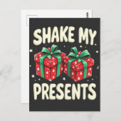 Schütteln Sie meine Geschenke Funny Weihnachtsgesc Postkarte (Vorne/Hinten)