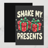 Schütteln Sie meine Geschenke Funny Weihnachtsgesc Save The Date (Vorne/Hinten)