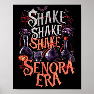 Schütteln Sie Señora Era Retro Vintage Halloween G Poster
