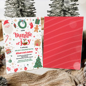 Schüttelpackung mit traditioneller Winterkindusche Einladung