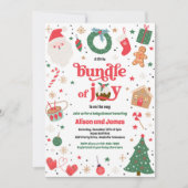 Schüttelpackung mit traditioneller Winterkindusche Einladung (Vorderseite)