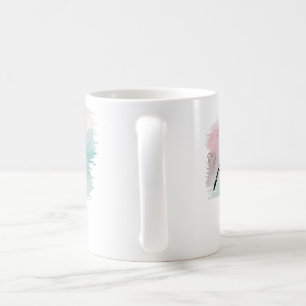 Schüttelt die alte Holzschlange mehrfarbig. Kaffeetasse
