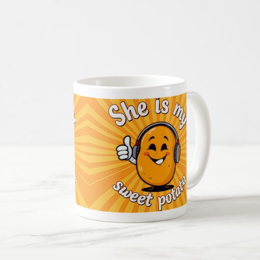 Schüttelt meine süße Potato-Tasse Kaffeetasse (VorderseiteRechts)