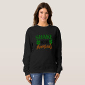 Schüttle deine Shamrocks Four Leaf C Irisch Sweatshirt (Vorne ganz)