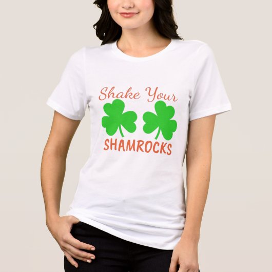 Schüttle deine Shamrocks - Lustiger St. Patrick's  Tri-Blend Shirt (Vorderseite)