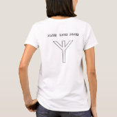 Schutz Algiz Rune & Faith Liebe Text "Frieden" T-Shirt (Rückseite)