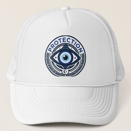 Schutz Böser Blick Grafik Baseball Trucker Mütze (Vorderseite)