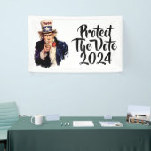 Schutz der Abstimmung 2024 Banner (Messeveranstaltung)
