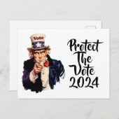 Schutz der Abstimmung 2024 Postkarte (Vorne/Hinten)