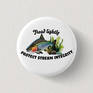 Schutz der Bachintegrität Regenbogenforelle Button