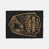 Schutz der Bärenresidenz der Nationalparks Fleecedecke (Vorderseite (Horizontal))