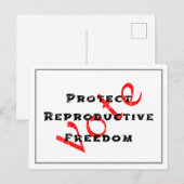 Schutz der Entscheidung über die Reproduktionsfrei Postkarte (Vorne/Hinten)