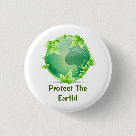 Schutz der Erde Button (Vorderseite)
