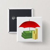 Schutz der finanziellen Sicherheit mit Rotem Schir Button (Vorne & Hinten)