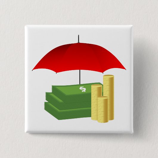 Schutz der finanziellen Sicherheit mit Rotem Schir Button (Vorderseite)