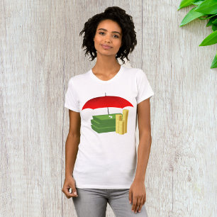 Schutz der finanziellen Sicherheit mit Rotem Schir T-Shirt