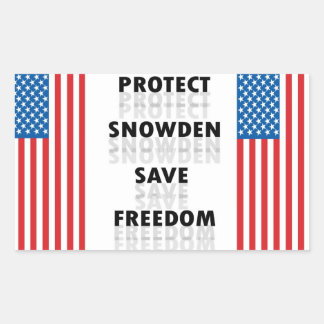 Schutz der Freiheit von Snowden Rett - Decal Rechteckiger Aufkleber