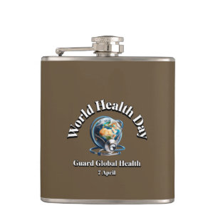 Schutz der globalen Gesundheit. Weltgesundheitstag Flachmann