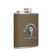 Schutz der globalen Gesundheit. Weltgesundheitstag Flachmann (Rechts)