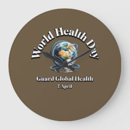 Schutz der globalen Gesundheit. Weltgesundheitstag Große Wanduhr