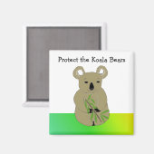 Schutz der Koala-Bears Magnet (Vorderseite/Rückseite)