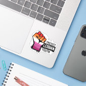 Schutz der lesbischen Jugend Aufkleber (Laptop mit iPhone)