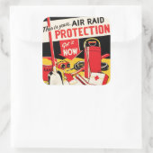 Schutz der Luft Quadratischer Aufkleber (Tasche)