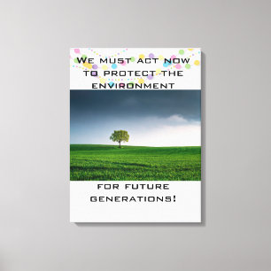 Schutz der Minimalistischen Umwelt Leinwanddruck