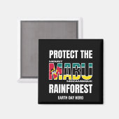 Schutz der mosambikanischen Flagge (MOUNT MABU RAI Magnet (Vorderseite/Rückseite)