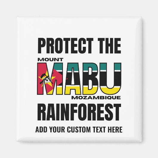 Schutz der mosambikanischen Flagge (MOUNT MABU RAI Magnet (Vorne)